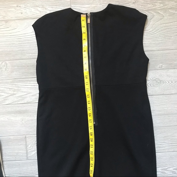 KENNETH COLE REACTION Cap Sleeve Black Dress with Exposed Zipper and Three Bows - Picture 7 of 10